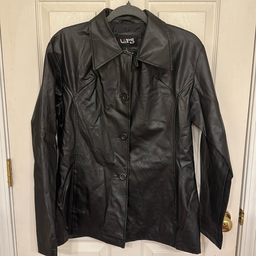 Lips Faux Leather Jacket